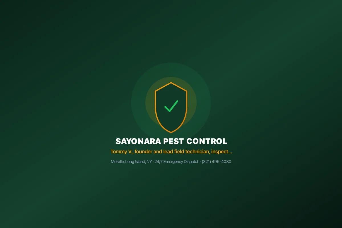 Tommy, founder of Sayonara Pest Control, inspecting a Melville residential property